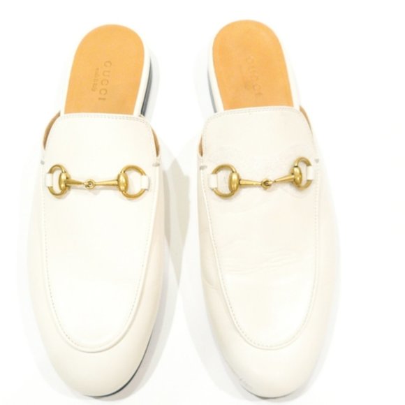 Gucci Princetown Leather Slipper White -8.5 - Picture 9 of 13